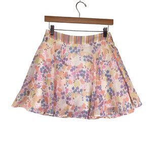 Showpo A-Line Skirt Size 4‎ Floral With Striped Waistband Mini Lined